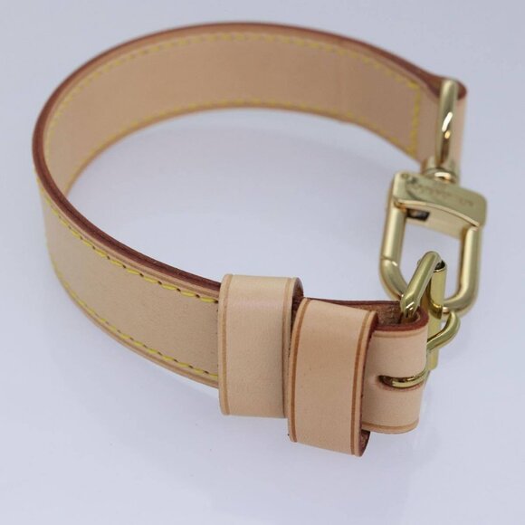 LOUIS VUITTON Powanie Name Tag Shoulder Strap Leather Set Beige - Picture 8 of 16